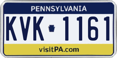 PA license plate KVK1161