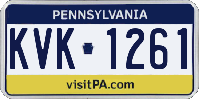 PA license plate KVK1261