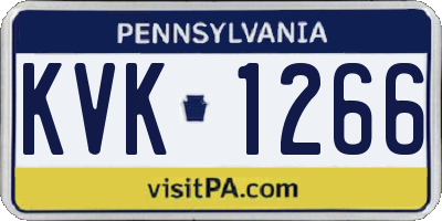 PA license plate KVK1266