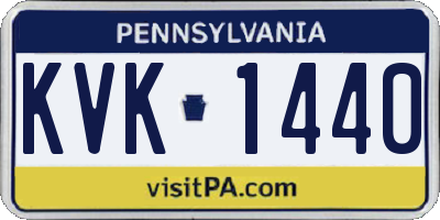 PA license plate KVK1440