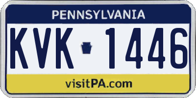 PA license plate KVK1446