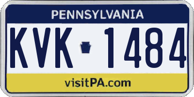 PA license plate KVK1484
