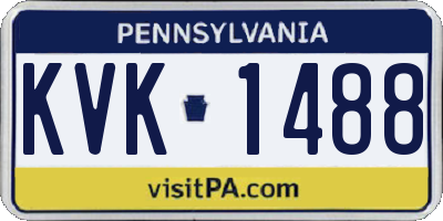 PA license plate KVK1488