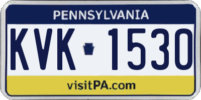 PA license plate KVK1530
