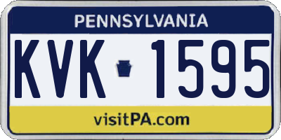 PA license plate KVK1595