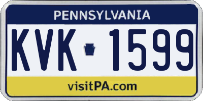 PA license plate KVK1599