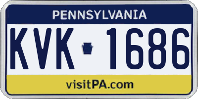 PA license plate KVK1686