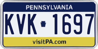 PA license plate KVK1697