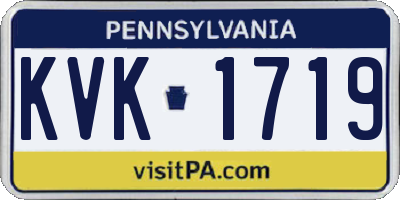 PA license plate KVK1719