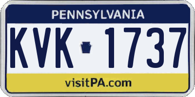 PA license plate KVK1737