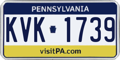 PA license plate KVK1739
