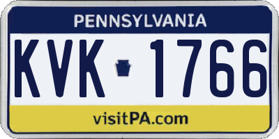PA license plate KVK1766