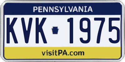 PA license plate KVK1975