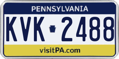 PA license plate KVK2488
