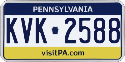 PA license plate KVK2588