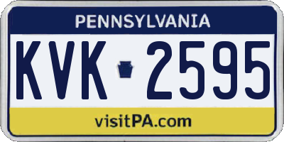 PA license plate KVK2595