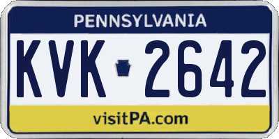 PA license plate KVK2642