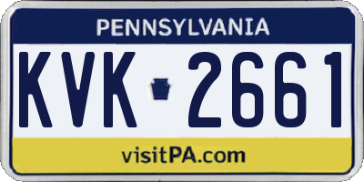 PA license plate KVK2661