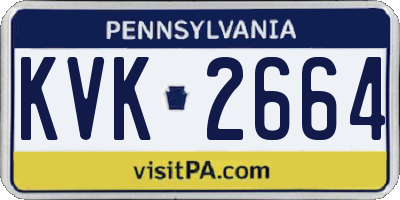 PA license plate KVK2664