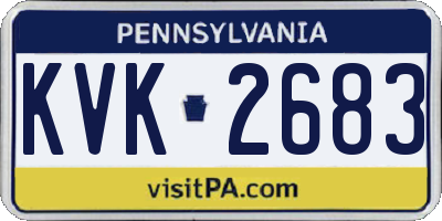 PA license plate KVK2683