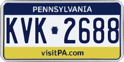 PA license plate KVK2688