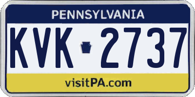 PA license plate KVK2737