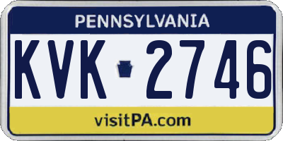 PA license plate KVK2746