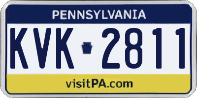 PA license plate KVK2811