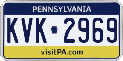 PA license plate KVK2969