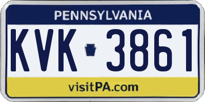 PA license plate KVK3861