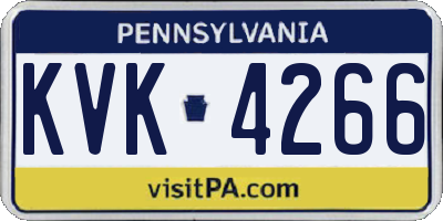 PA license plate KVK4266