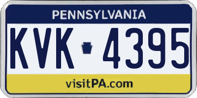 PA license plate KVK4395