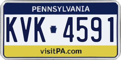 PA license plate KVK4591