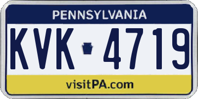 PA license plate KVK4719