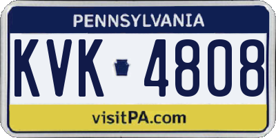 PA license plate KVK4808