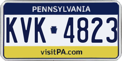 PA license plate KVK4823