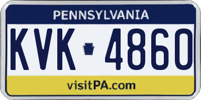 PA license plate KVK4860