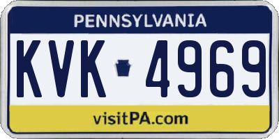 PA license plate KVK4969