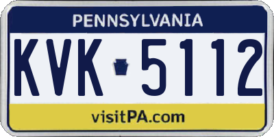 PA license plate KVK5112