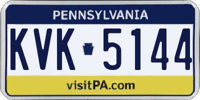PA license plate KVK5144