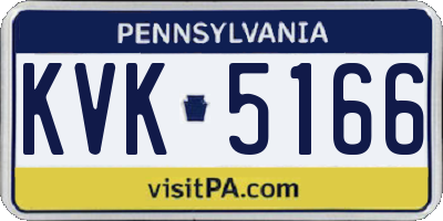 PA license plate KVK5166
