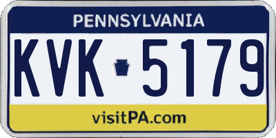 PA license plate KVK5179