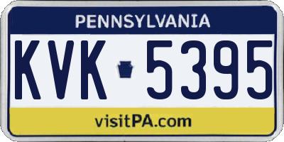 PA license plate KVK5395