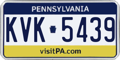 PA license plate KVK5439