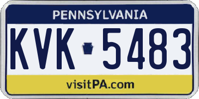 PA license plate KVK5483