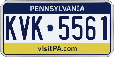 PA license plate KVK5561