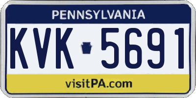 PA license plate KVK5691