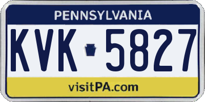 PA license plate KVK5827