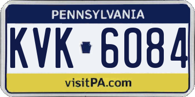 PA license plate KVK6084