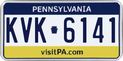 PA license plate KVK6141